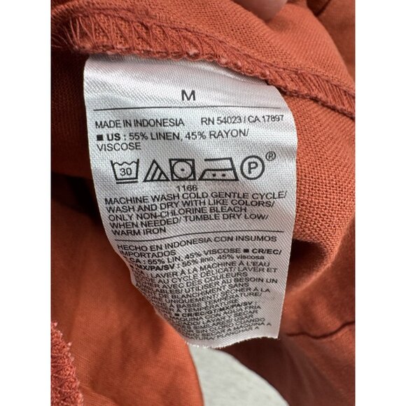 Old Navy Women's Linen-Blend Mini Shift Dress in Gingerspice Size Medium NWT - Picture 6 of 10